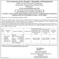 Repair & Renovation Works of Dinajpur District Education Office under Upazila-Sadar, Dist. Dinajpur