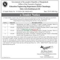 Manufacturing and Supply of Furniture at Sarojganj Secondary School in Sadar Upazila Under Chuadanga District