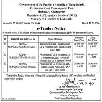 Procurement of Lot-1-Chola but, Lot-2-Vitamin Mineral Premix