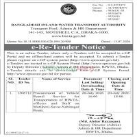 Procurement of Vehicle Rental Service for Transportation of BIWTA Officers and Staffs on Motijheel-Savar-Nabinagar Route