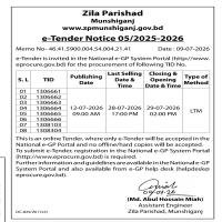 General procurement works under Zila Parishad Munshiganj