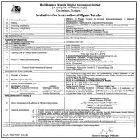 Invitation for International Open Tender