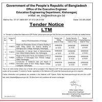 Repair & Renovation Works and Installation of AC at Auditorium of Kishoreganj Govt. Women College, Sadar, Kishoreganj