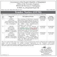 3(26-27)/Out Sourcing/Lift operator, CGS Colony/ Sub-Div-3, Chattogram.