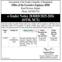 Necessary repairing work of Executive Engineer's Office Building under Rajbari Road Division during the year 2025-2026