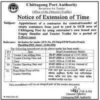 Appointment of a contractor for removal/transfer of empty containers