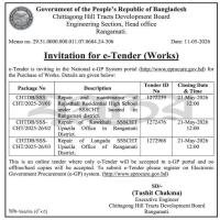 Repair of Langadu SSSCHT Upazila Office of Rangamati District.