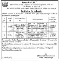 ender for Procurement of WINCOR NIXDORF Brand (Model: ProCash280) ATM Maintenance Service for Janata Bank PLC.